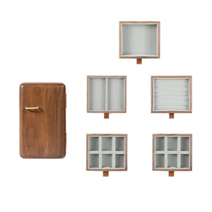 Boîte À Bijoux Bois Massif 5 Tiroirs