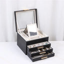 Boîte À Bijoux En Cuir Avec Miroir