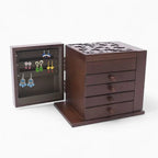 Boîte À Bijoux En Bois Sculpté