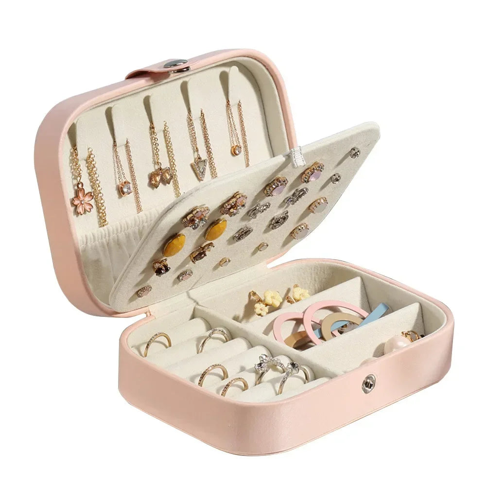 Petite Boîte À Bijoux De Voyage En Cuir