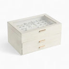 Boîte À Bijoux 2 Tiroirs En Cuir