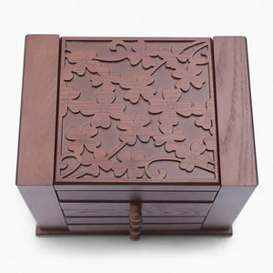 Boîte À Bijoux En Bois Sculpté