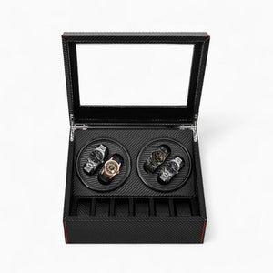 Boîte À Montre Automatique Style Carbone