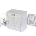 Boîte À Bijoux 5 Tiroirs Avec Miroir