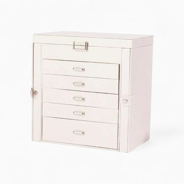 Boîte À Bijoux 5 Tiroirs Avec Miroir