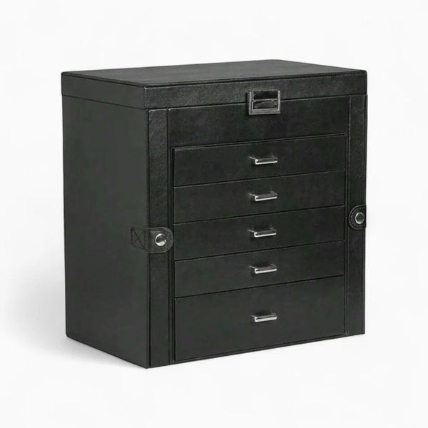 Boîte À Bijoux 5 Tiroirs Avec Miroir