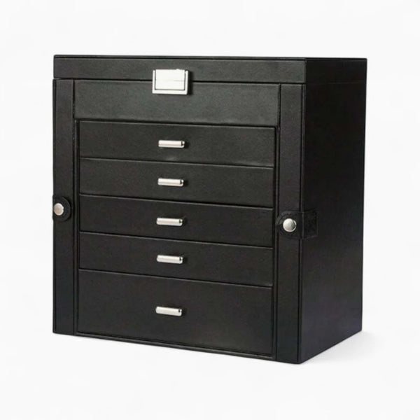 Boîte À Bijoux 5 Tiroirs Avec Miroir